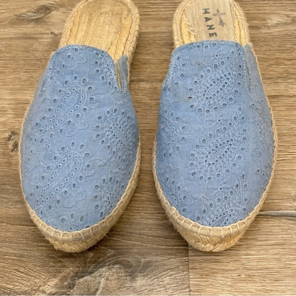 Manebi Yucatán Crochet Eyelet Espadrilles Mules